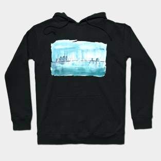 Sailboats on the horizon Hoodie